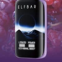 Vape device with digital display and grape raspberry flavor, ideal for vaping enthusiasts.