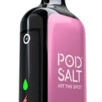 Pod Salt vape device with pink and black design, portable and easy to use.