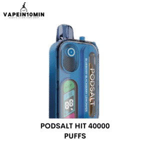 PodSalt HIT 40K Disposable Vape with OLED Display, RGB Lights, and Up to 40,000 Puffs – Fast Vape Delivery Dubai