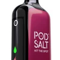Pod Salt hit the spot vape device in black and pink.