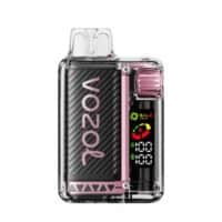 Vape device with digital display and pink accents, portable and stylish vaporizer for e-cigarettes.