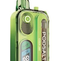 Digital vape device with colatime branding and digital display, green color, compact design, used for vaping.