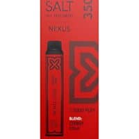 Red Nexus POD salt nicotine vape juice packaging for cola flavor, 20mg, 3500 puffs, disposable vape, best for e-cigarette users.