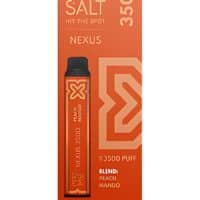 Nexus 3500 Puff pod salt nicotine vape, peach ice flavor, portable disposable device for vaping.