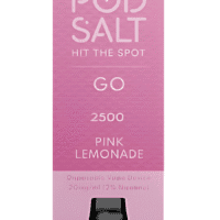 POD salt pink lemonade vape cartridge, nicotine salt e-liquid for vaping, 2500 puffs.