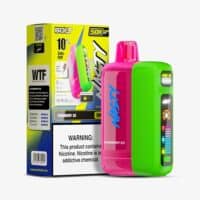 Vape device with colorful design and aroma flavors, perfect for quick vaping sessions.