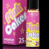 SaltNicLabs Pink Cake vape juice bottle and packaging, high nicotine salt e-liquid for vaping, 25mg, premium quality.