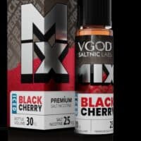 VGod Salt Nic Labs Black Cherry e-liquid for vaping, 30ml, 25mg nicotine, premium salt-based vape juice.