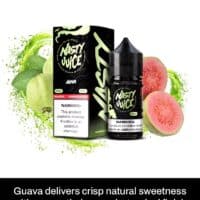 Guava flavor e-liquid for vaping, sweet and tropical, 35ml, 30mg nicotine strength.