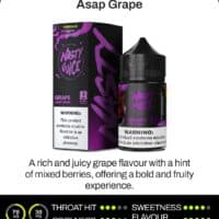 Grape vape juice, nicotine e-liquid, flavorful vaping, Nicotine Vape Juice, fruity vape e-liquid.