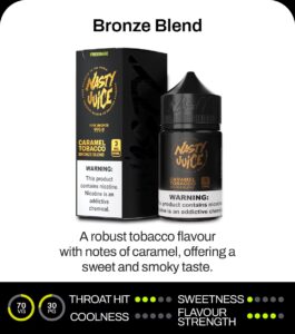 Bronze Blend vape Dubai NASTY caramel tobacco premium e-liquid