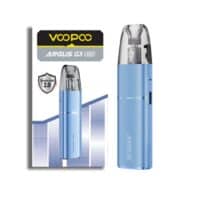 Argus G3 Mini vape device in blue with transparent pod for nicotine vapor delivery, compact portable design.