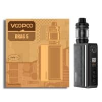 VAPEO Drag 5 vape device with box and adjustable settings, designed for vaping enthusiasts.