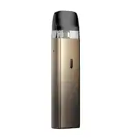 Portable vape device with sleek gold finish and black mouthpiece, ideal for discreet vaping.