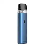 Blue vape pen with sleek design and mouthpiece for vaping concentrates or oils.