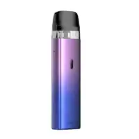 Vape device with gradient purple to blue finish, compact and sleek design.