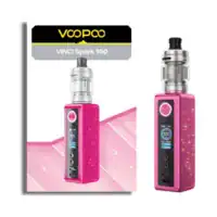 Vape Vinci Spark 100 mod in pink with digital display and adjustable airflow.