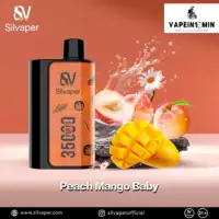 Silvaper 35000 Puff Peach Mango Baby flavor
